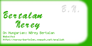 bertalan nerey business card
