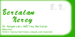 bertalan nerey business card